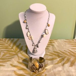 JJill Seashell Necklace and Chico’s Seashell Cuff